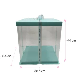 Caja Para Tarta Deluxe Azul - 38,5 X 40 Cm