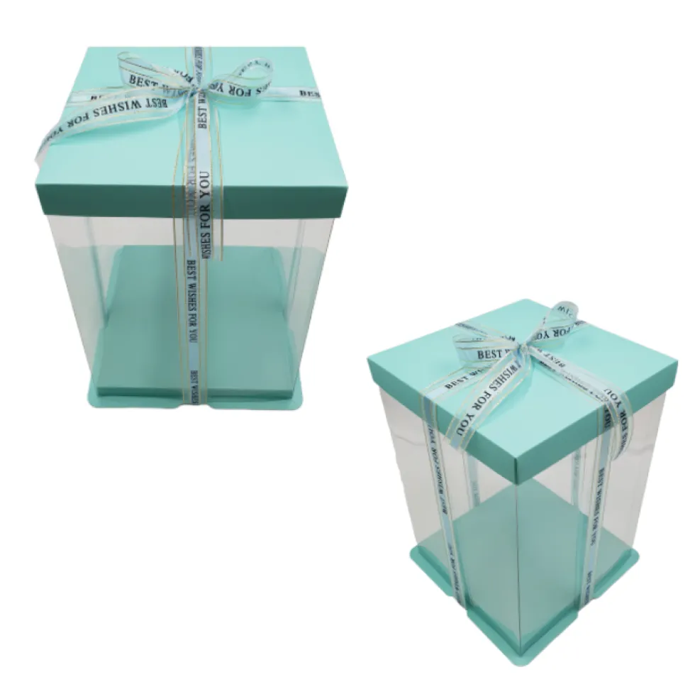 Caja Para Tarta Deluxe Azul - 38,5 X 40 Cm