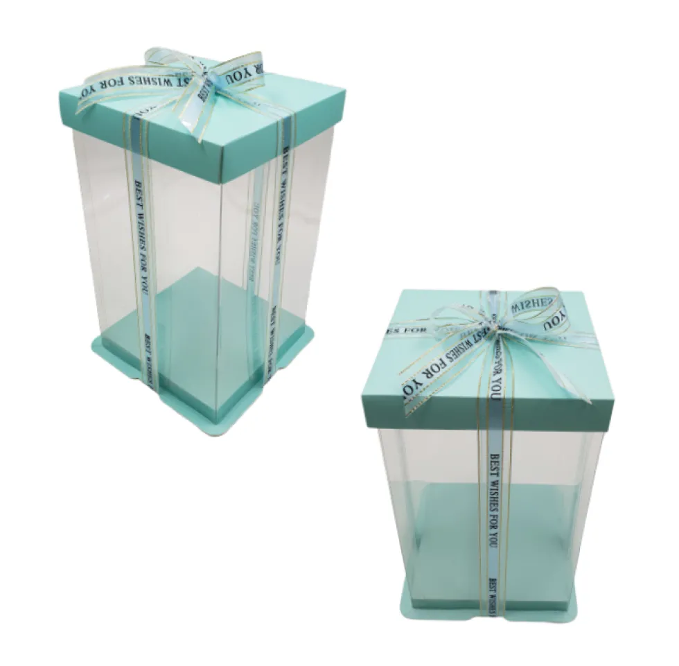 Caja Para Tarta Deluxe Azul - 17 X 29 Cm