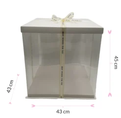 Caja Para Tarta Deluxe Blanca - 43 X 45 Cm