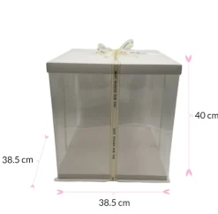 Caja Para Tarta Deluxe Blanca - 38,5 X 40 Cm