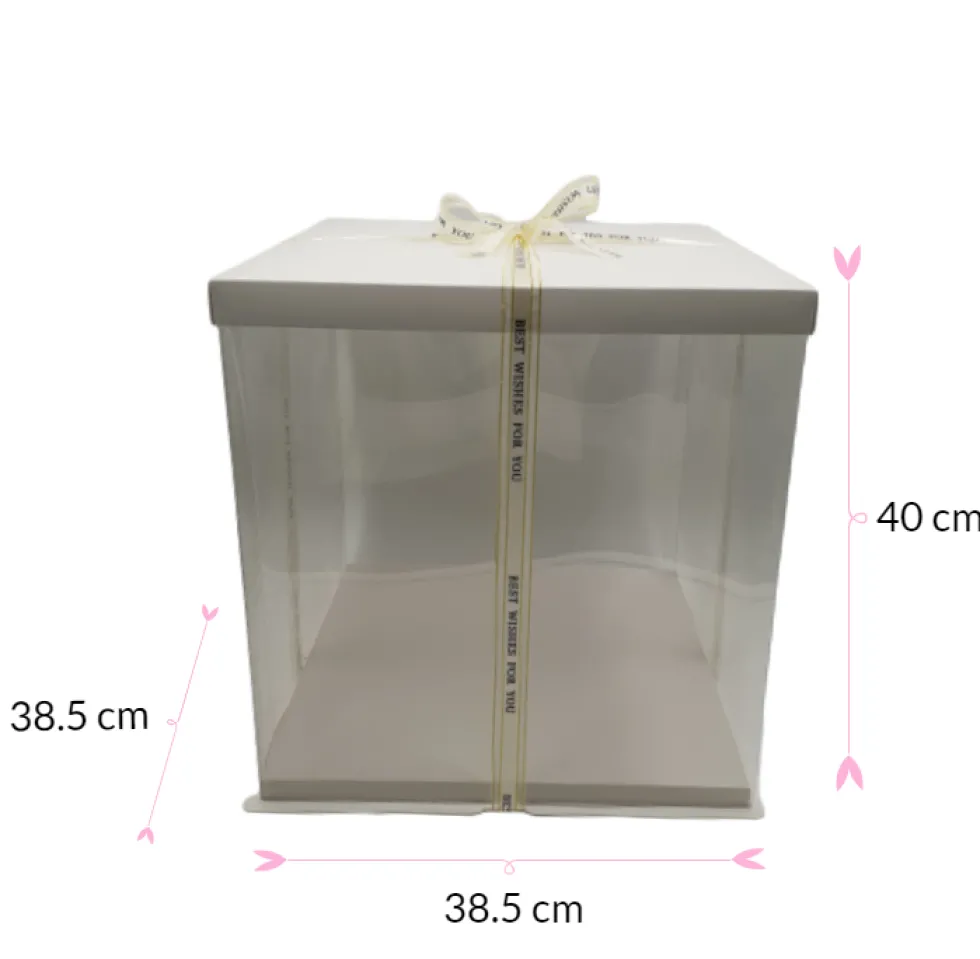 Caja Para Tarta Deluxe Blanca - 38,5 X 40 Cm