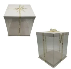 Caja Para Tarta Deluxe Blanca - 38,5 X 40 Cm