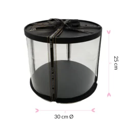 Caja para Tarta Deluxe Negra 30 x 25 cm de alto