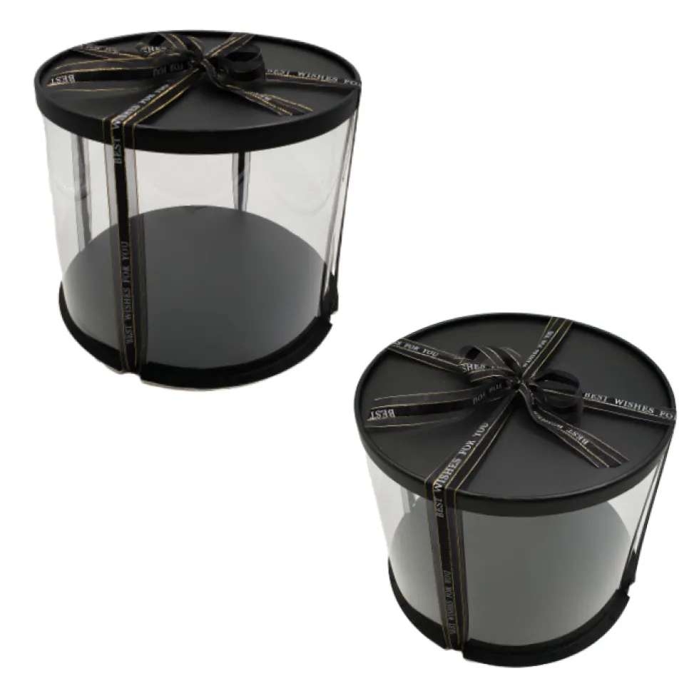 Caja para Tarta Deluxe Negra 30 x 25 cm de alto
