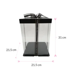 Caja Para Tarta Deluxe Negra - 21,5 X 31 Cm