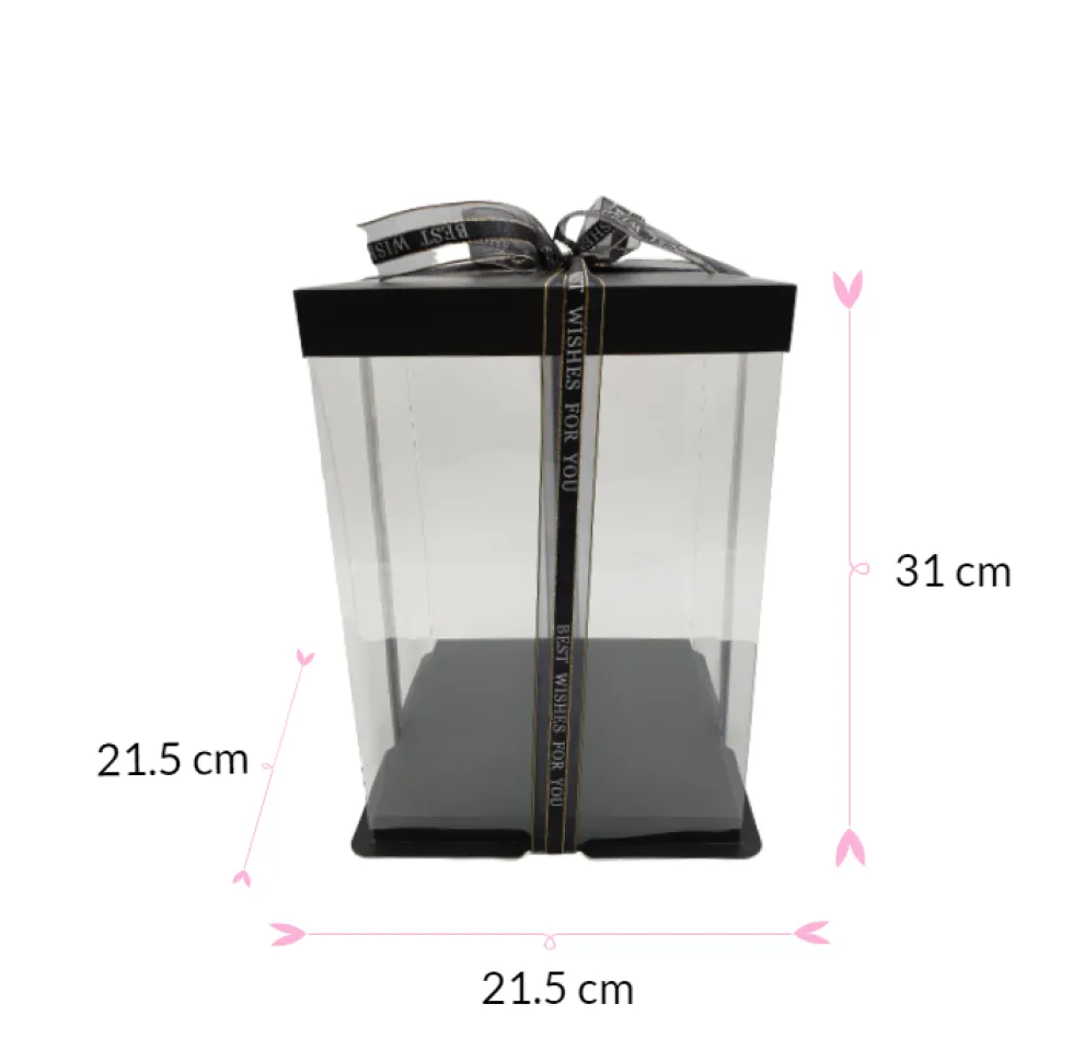Caja Para Tarta Deluxe Negra - 21,5 X 31 Cm