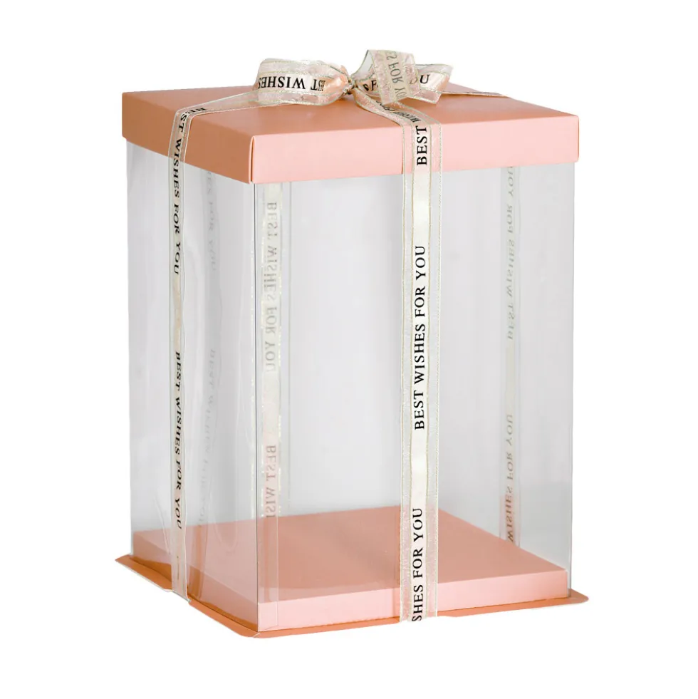 Caja para Tarta Deluxe Rosa Salmón 30 cm