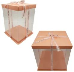 Caja Para Tarta Deluxe Rosa - 33,5 X 37 Cm