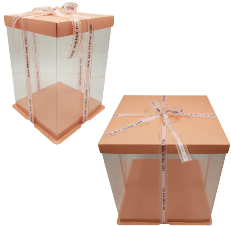 Caja Para Tarta Deluxe Rosa - 38,5 X 40 Cm