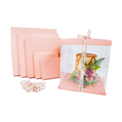 Caja Para Tarta Deluxe Rosa - 43 X 45 Cm