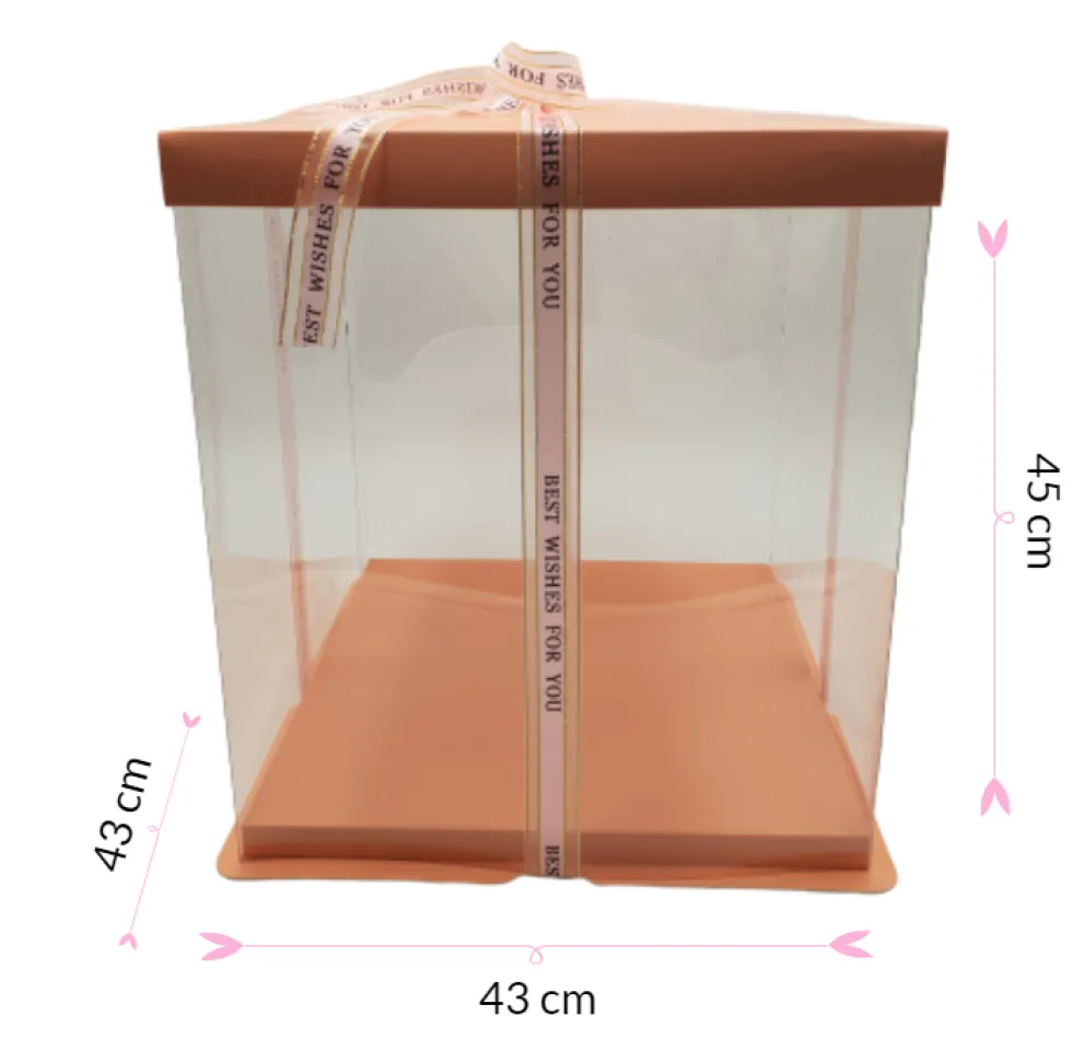 Caja Para Tarta Deluxe Rosa - 43 X 45 Cm