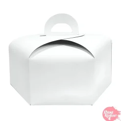 Caja para Tarta Hexagonal Blanca con Asa 23 cm - Pastkolor
