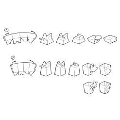 Cajas de Papel para Snacks Dinosaurios 6 ud - Partydeco