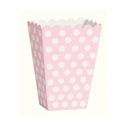 Cajas para Palomitas Rosas con Lunares Blancos 8 ud
