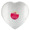 Cake drum corazón plateado 27,9 cm Funcakes