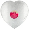Cake drum corazón plateado 33 cm - Funcakes