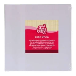 Cake Drum Cuadrado Blanco 35 cm - Funcakes