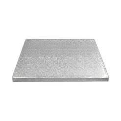 Cake Drum Cuadrado Plateado 30 cm x 12 mm
