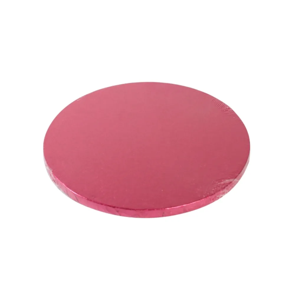 Cake Drum Redondo Cereza Metalizado 25cm