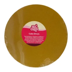 Cake Drum Redondo Dorado Brillante 30 cm - Funcakes
