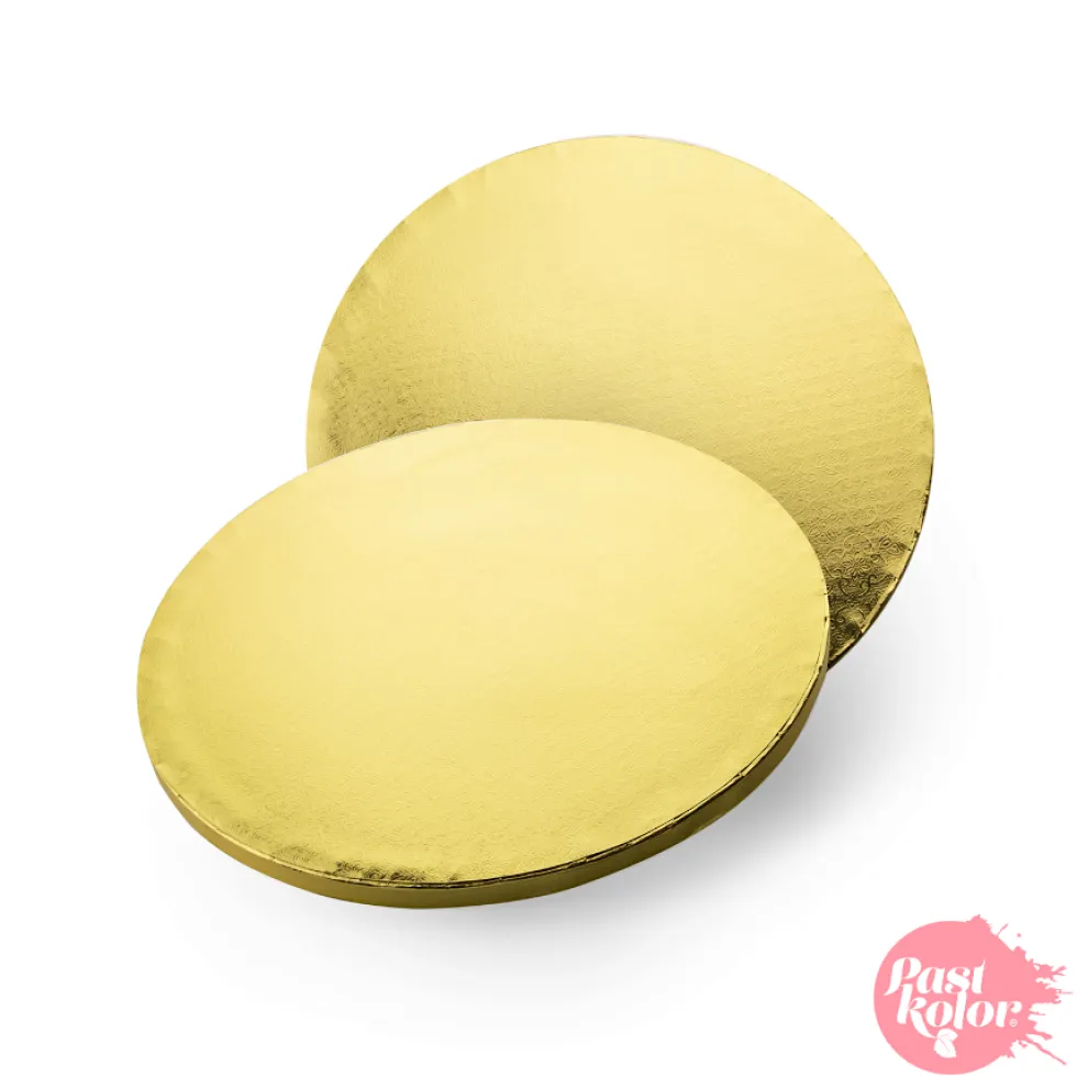 Cake Drum Redondo Dorado 20 cm x 12 mm Grosor - Pastkolor