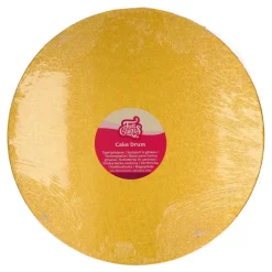 Cake Drum Redondo Dorado Funcakes - 35,5 cm
