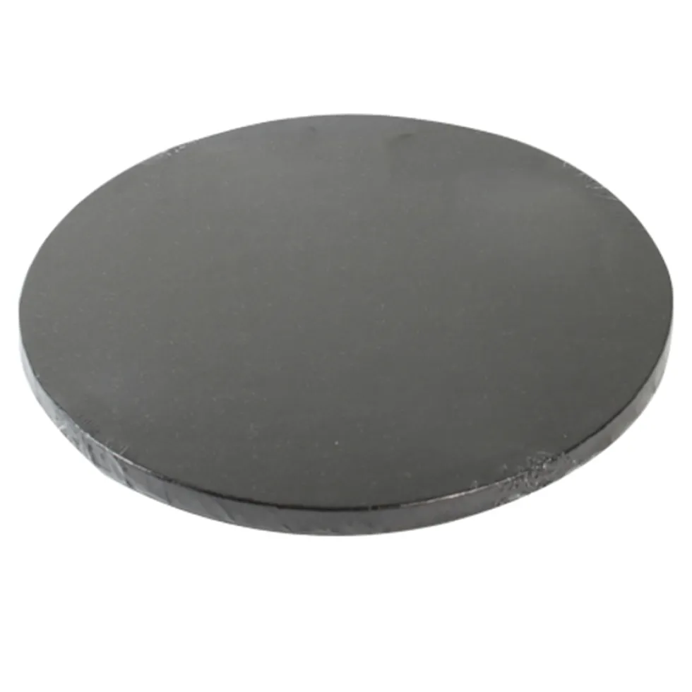 Cake Drum Redondo Negro Metalizado 40 cm x 1,2 cm