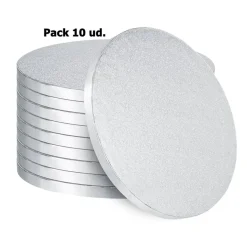 Cake Drum Redondo Plata 35 cm x 1,2 cm - 10 ud