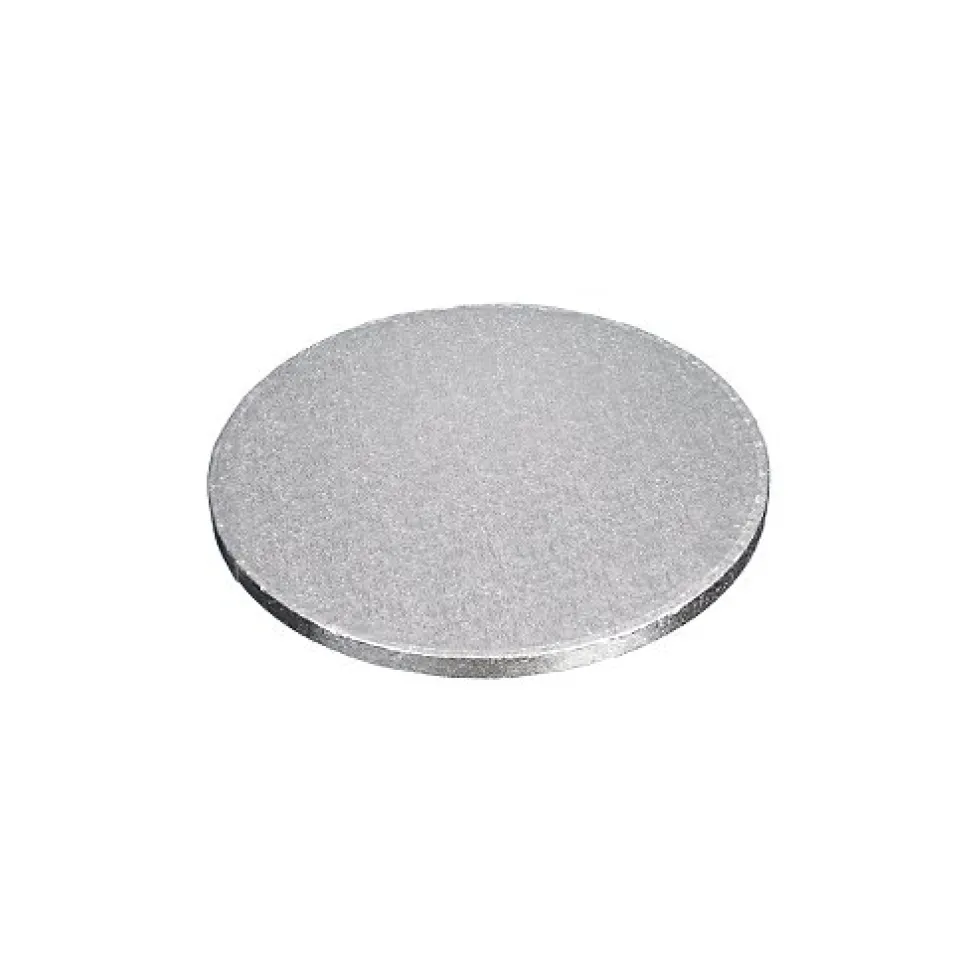 Cake Drum Redondo Plateado 35 cm x 1,2 cm