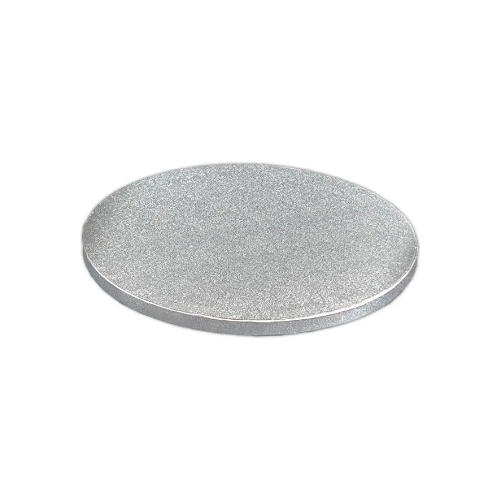 Cake Drum Redondo Plateado 35 cm x 1,2 cm