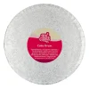 Cake Drum Redondo Plateado Funcakes - 22,5 cm