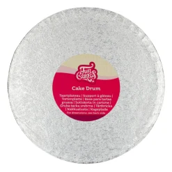 Cake Drum Redondo Plateado Funcakes - 22,5 cm