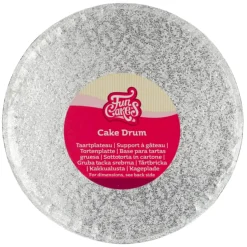 Cake Drum Redondo Plateado Funcakes - 30 cm