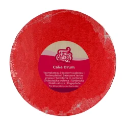 Cake Drum Redondo Rojo Funcakes - 20 cm