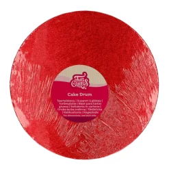 Cake Drum Redondo Rojo Funcakes - 25 cm