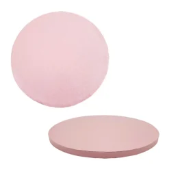 Cake Drum Redondo Rosa Bebé 25 cm x 1,2 cm