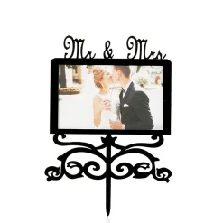 Cake Topper con Foto MR & MRS