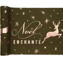 Camino de Mesa Navidad Encantada Khaki 3 mt