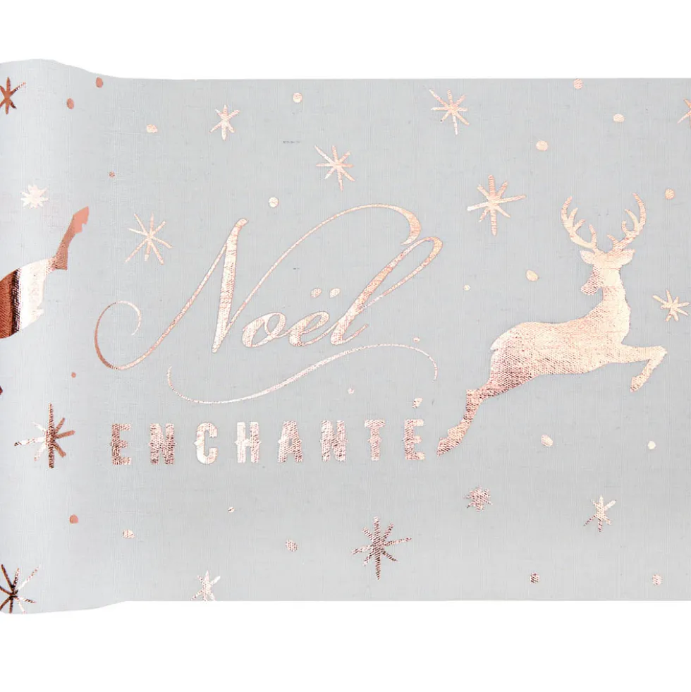 Camino de Mesa Navidad Encantada Rose Gold 3 mt