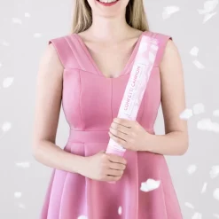Cañón de Confeti Pétalos de Rosa Blancos 40 cm