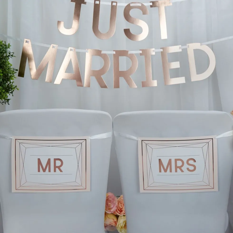 Carteles para Silla Mr & Mrs