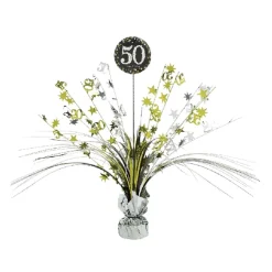 Centro de Mesa 50 años Gold Sparkling 33 cm