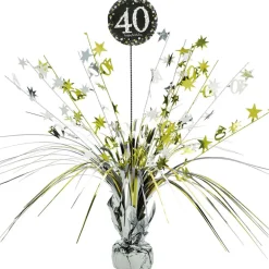 Centro de Mesa 40 años Sparkling Gold 46 cm