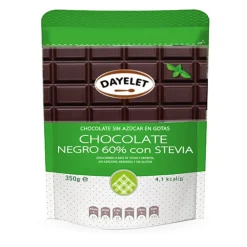 Chocolate Negro de Cobertura con Stevia 350 g