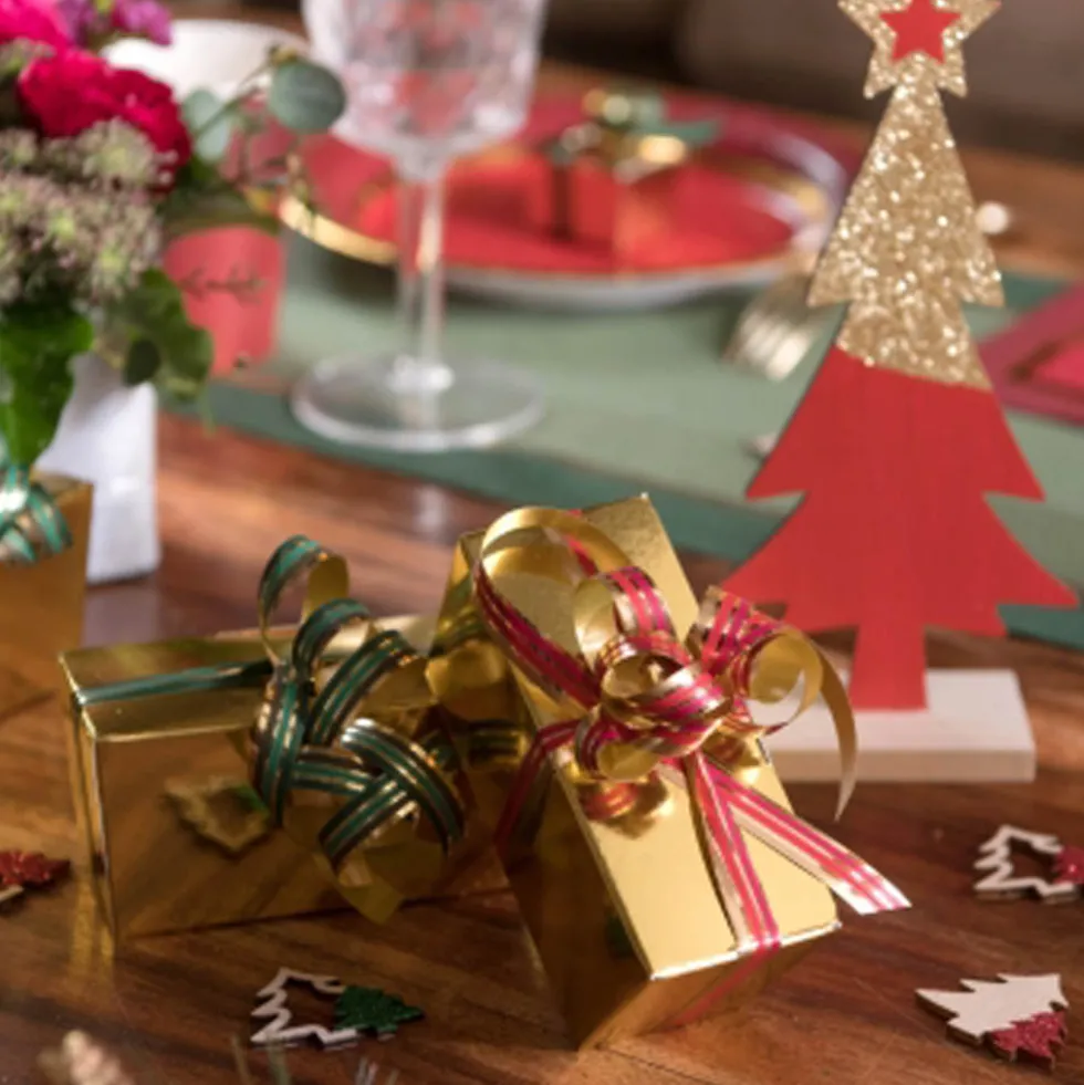 Cinta para Regalos Navidad Chic Roja 25 mt