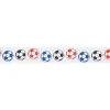 Cinta satinada Balones de Fútbol de colores 24mm (2 mts)