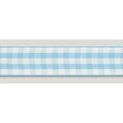 Cinta Satinada Gingham Blue (2 mts)