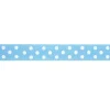 Cinta satinada Polka dot Blue 24mm (2mts)