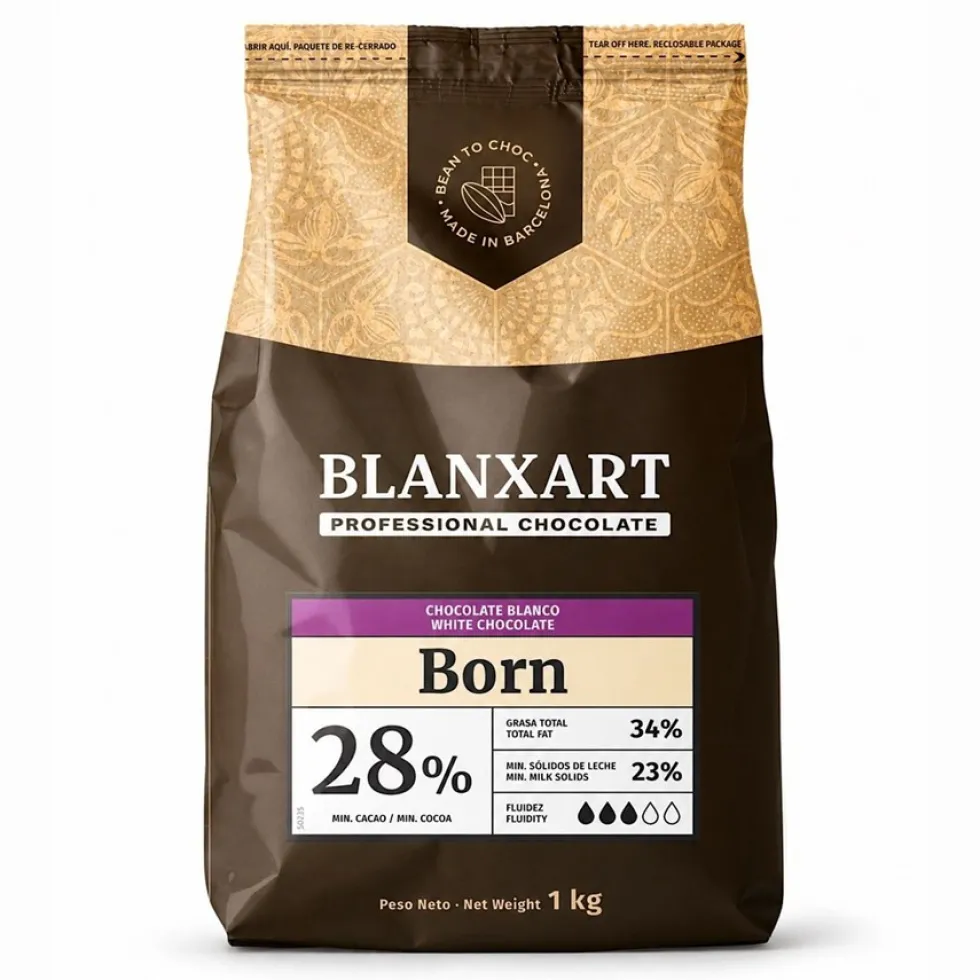 Cobertura de Chocolate Blanco 28 % - 1 Kg - Blanxart